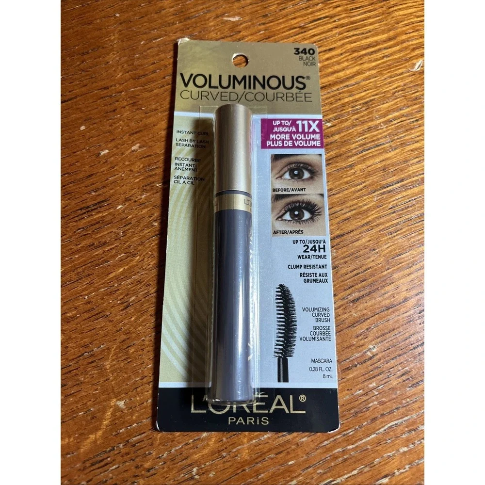 L'Oreal Voluminous Mascara Curved Brush Black Noir 340 – Thickening Lash Makeup